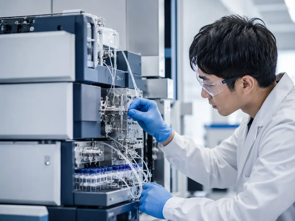 Instrumentos analíticos en un laboratorio de análisis de muestras