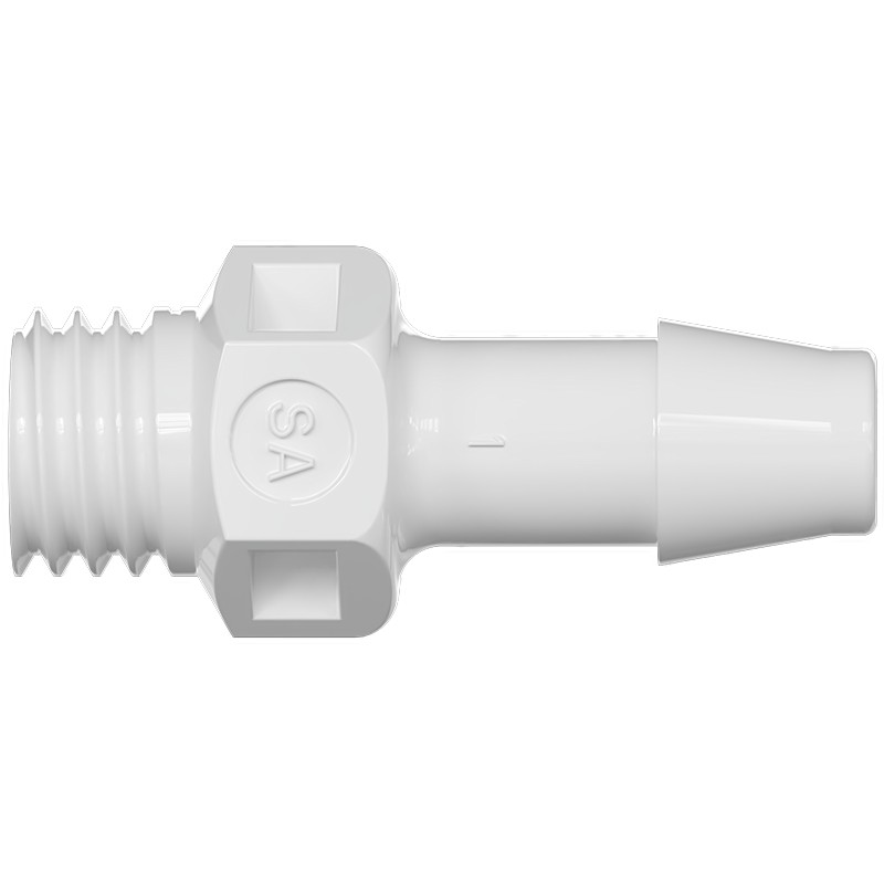 SA-U28-40D-PA-W 直通螺纹密封螺纹转倒刺接头