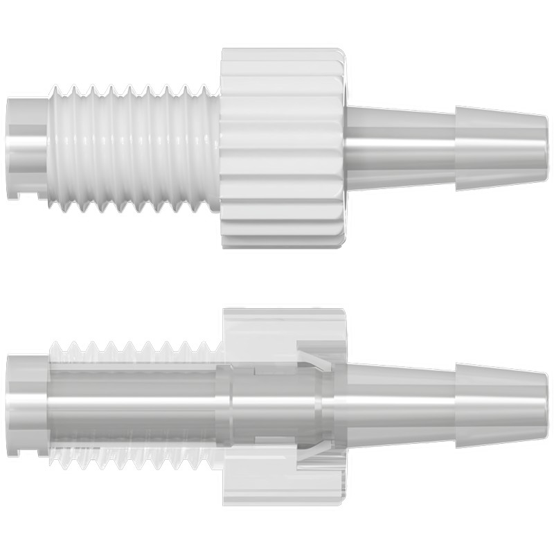 SBR-U28-32-PP-N 可旋转底面密封螺纹转倒刺接头