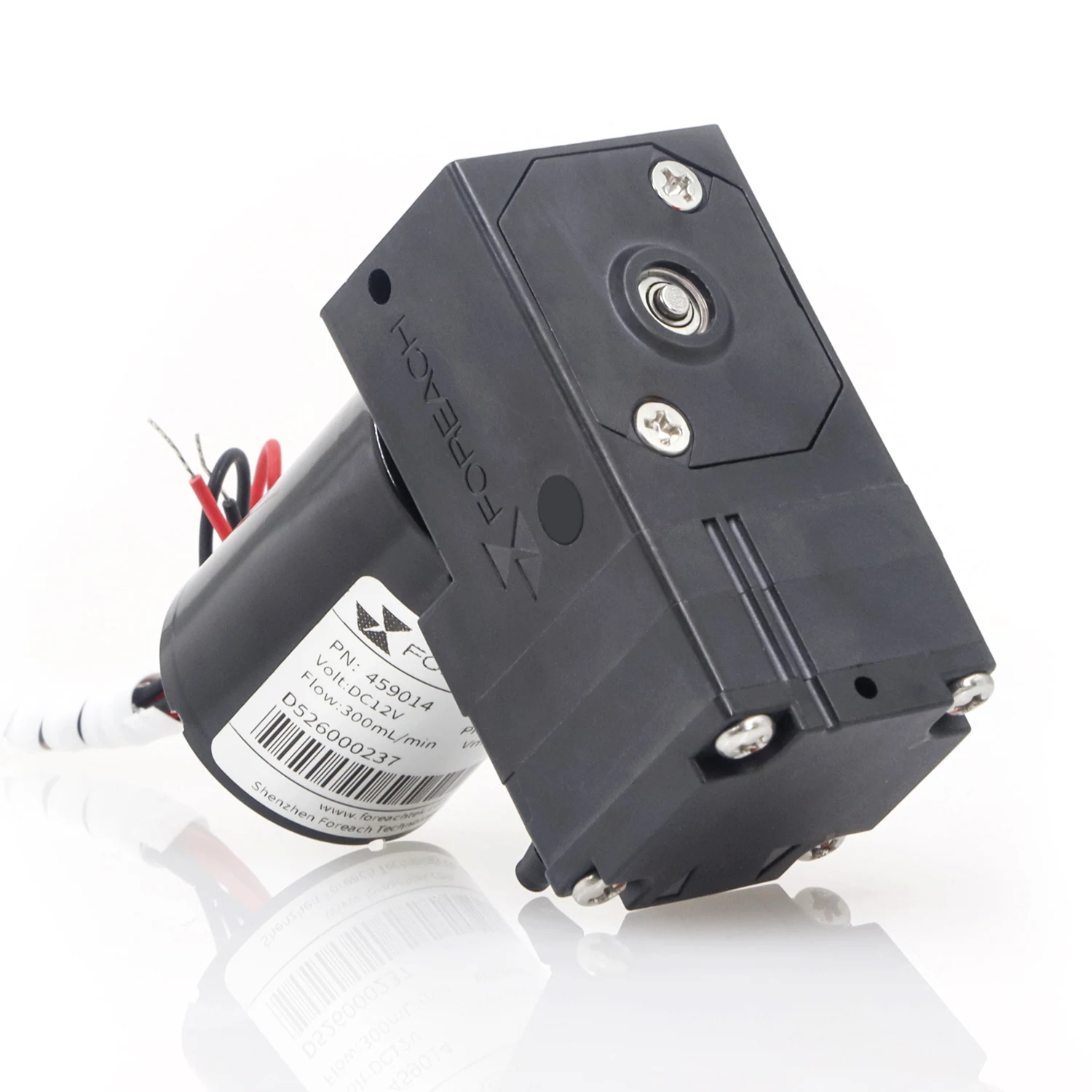 Foreach DPL30 brushless miniature liquid diaphragm pump, maximum pressure 100 kPa, bottom mounting view